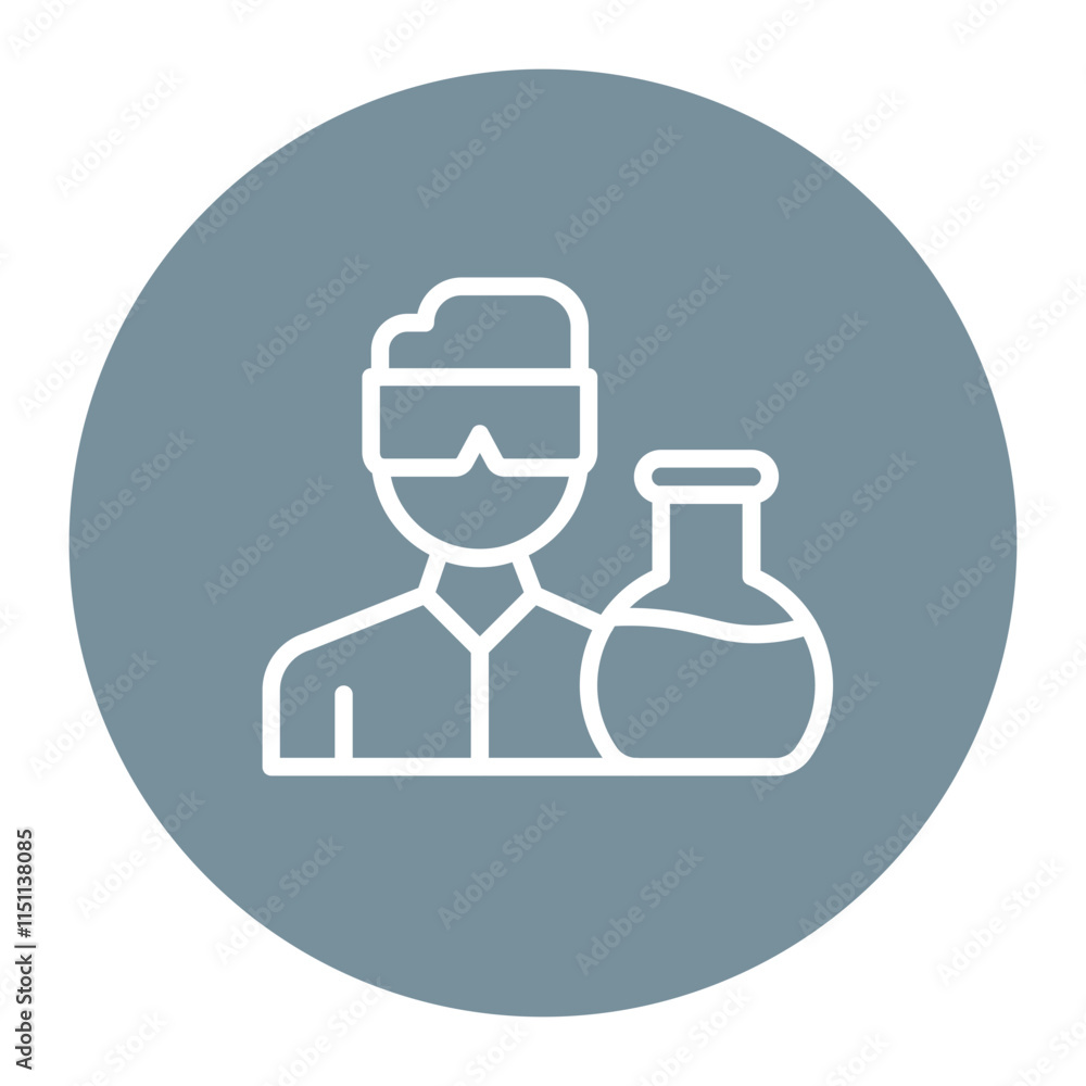 Poster lab technician icon vector image. can be used for biotechnology .