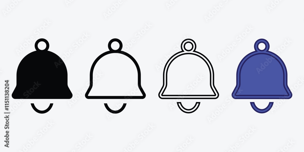 Poster bell icon vector. notification icon for your web site design. bell button icon. notification symbol.