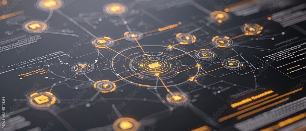 Poster futuristic data network abstract technology background