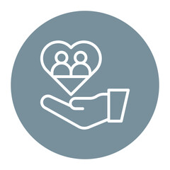 Family Help icon vector image. Can be used for Family.