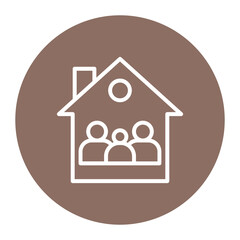 Family Home icon vector image. Can be used for Family.