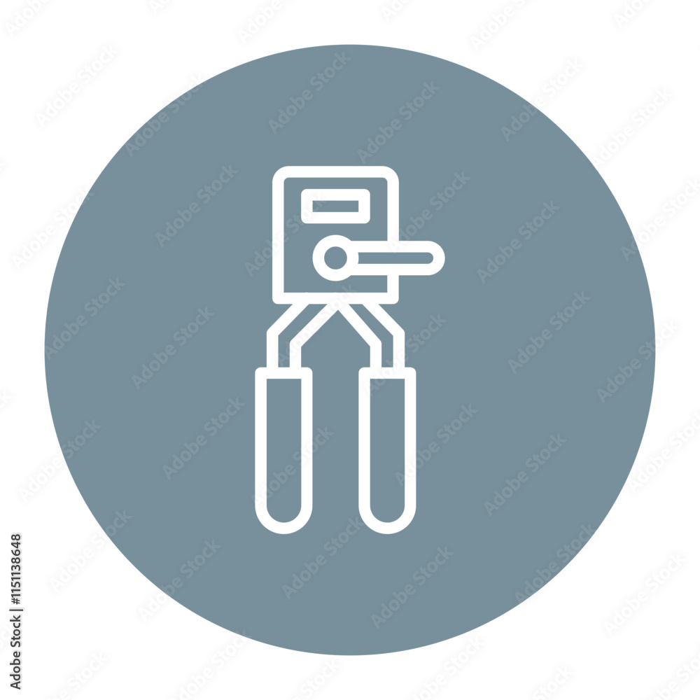 Poster can opener icon vector image. can be used for food processing.
