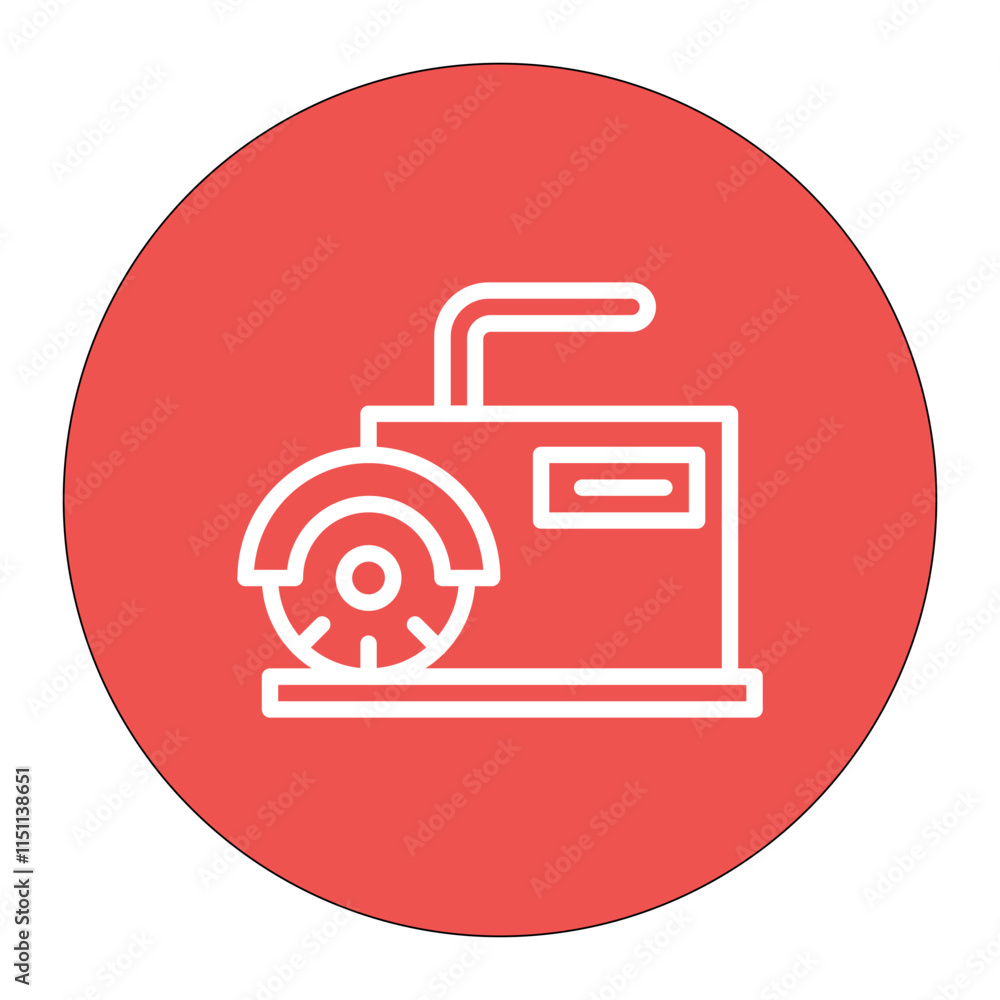 Poster chopper icon vector image. can be used for food processing.