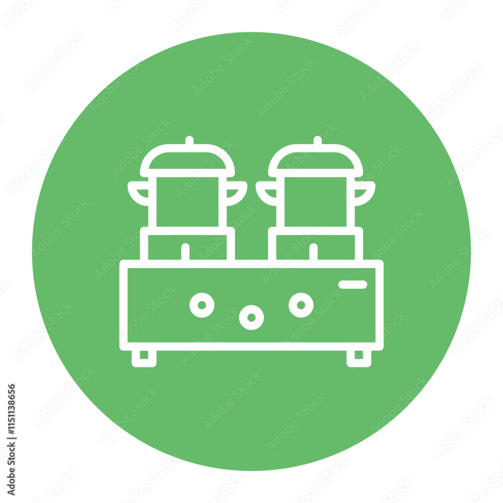 Poster cooktop icon vector image. can be used for food processing.