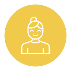 Grandmother icon vector image. Can be used for Family.