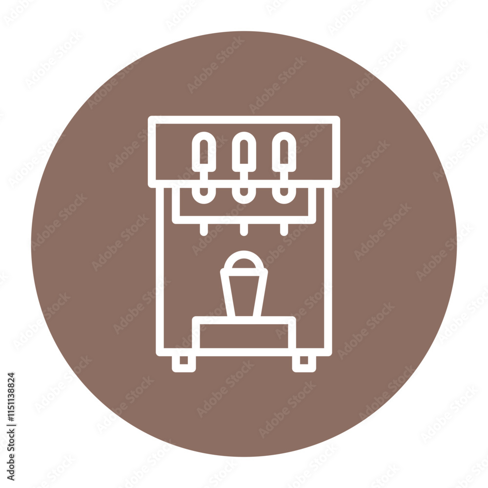 Aufkleber ice cream maker icon vector image. can be used for food processing.