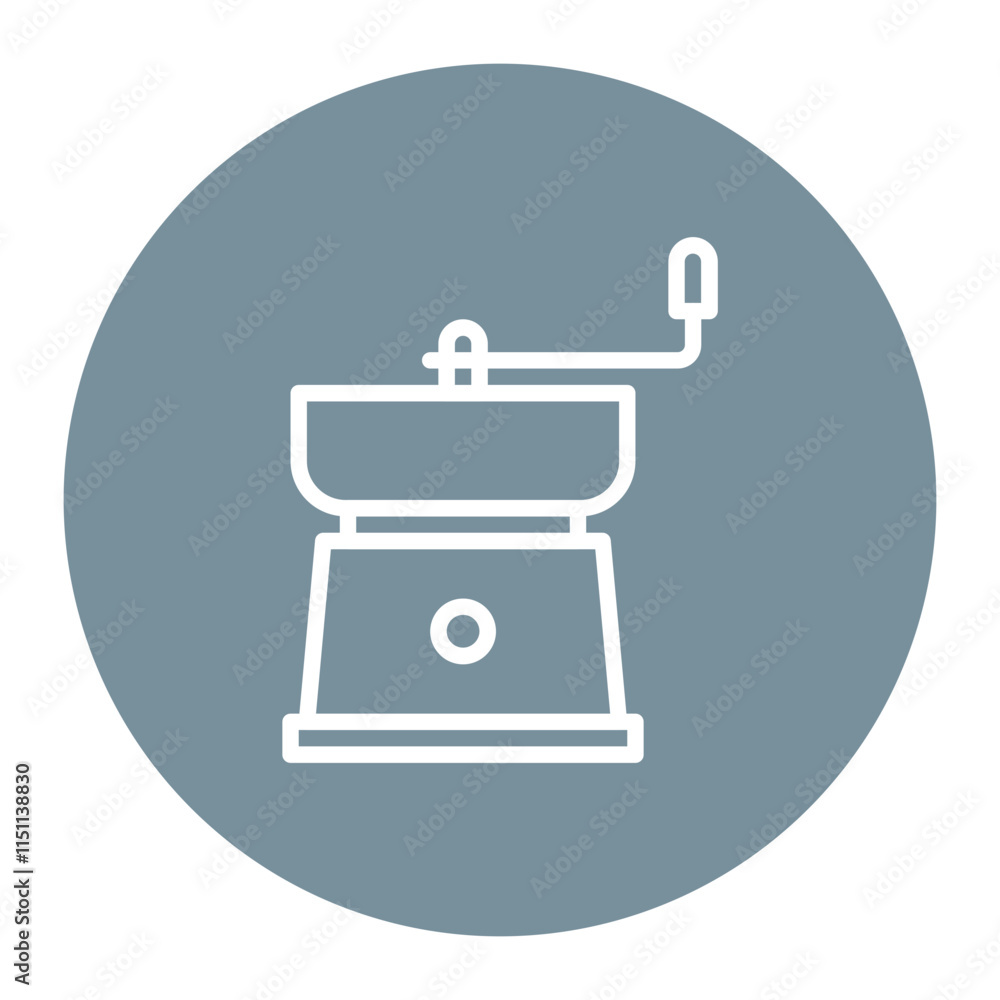 Poster grinder icon vector image. can be used for food processing.
