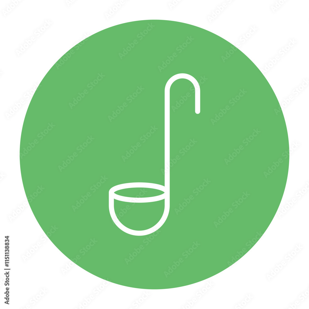 Poster ladle icon vector image. can be used for food processing.