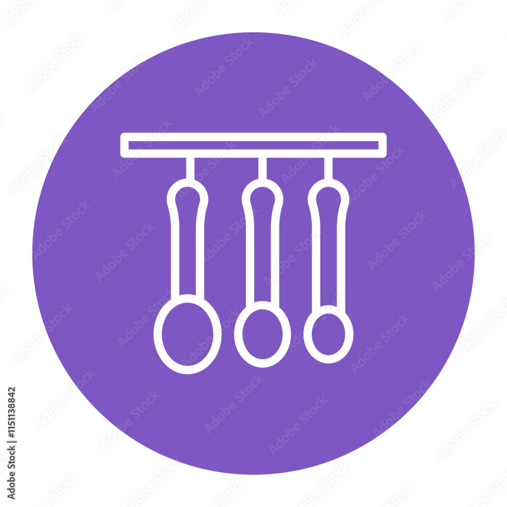 Poster measuring spoons icon vector image. can be used for food processing.