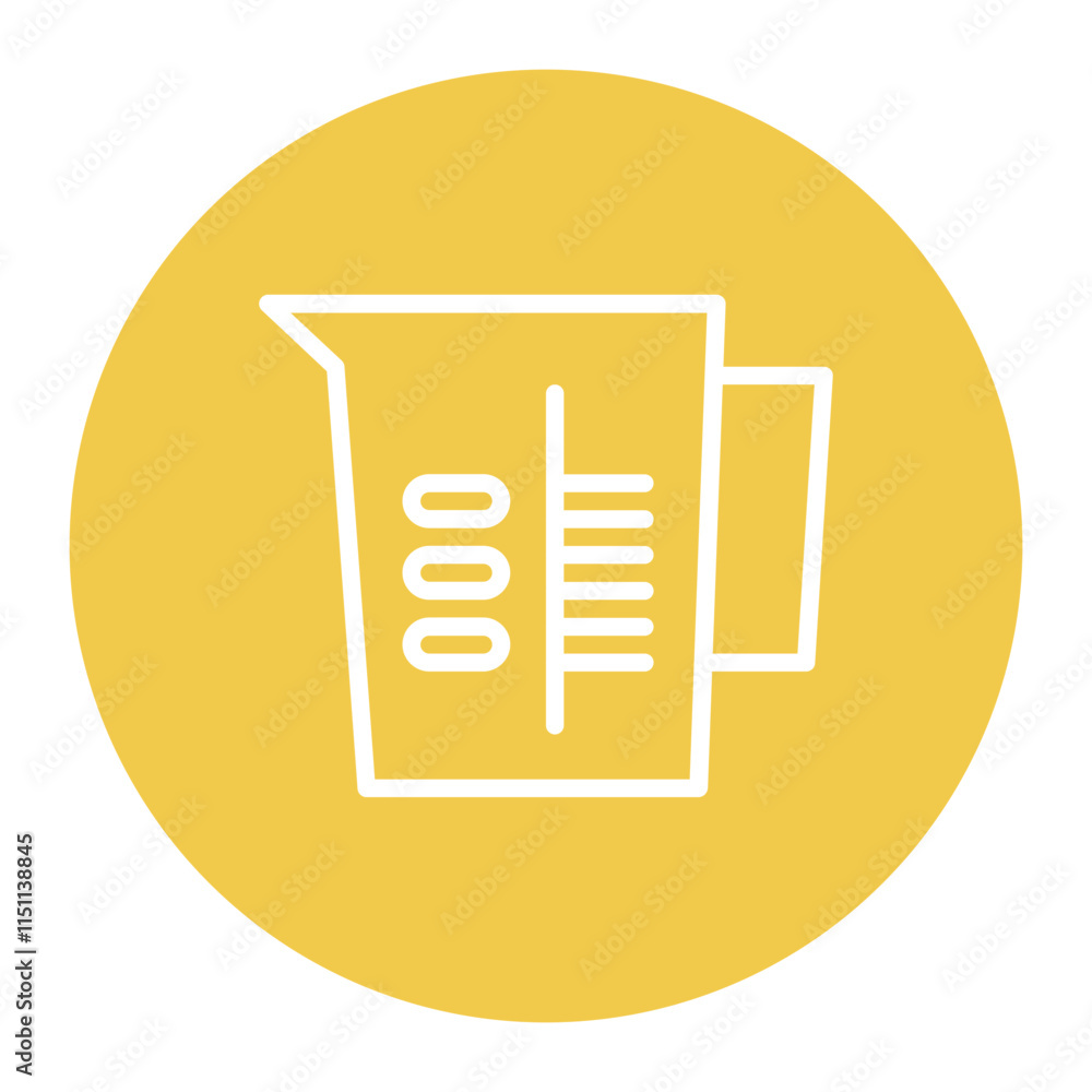 Poster measuring cup icon vector image. can be used for food processing.
