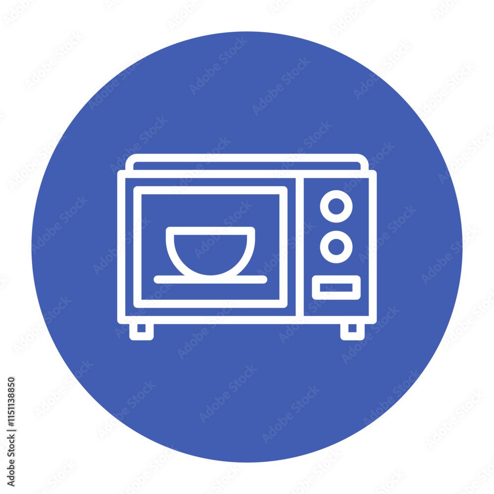 Poster microwave icon vector image. can be used for food processing.