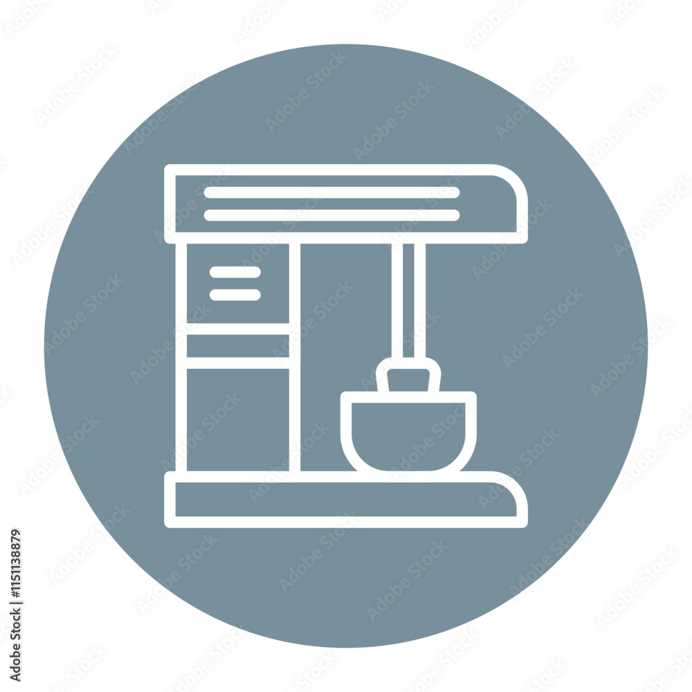 Poster mixer icon vector image. can be used for food processing.