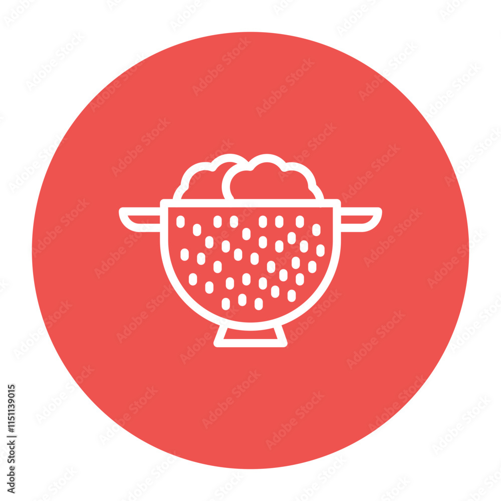 Poster strainer icon vector image. can be used for food processing.