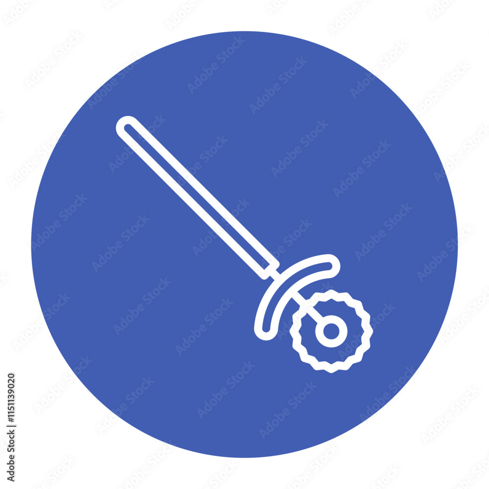 Poster slicer icon vector image. can be used for food processing.