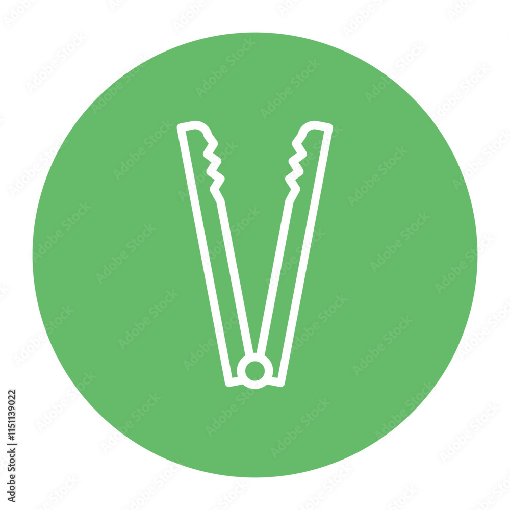 Poster tongs icon vector image. can be used for food processing.
