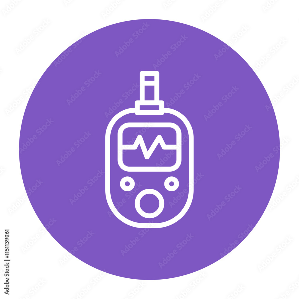 Poster continuous glucose monitor icon vector image. can be used for diabetes.