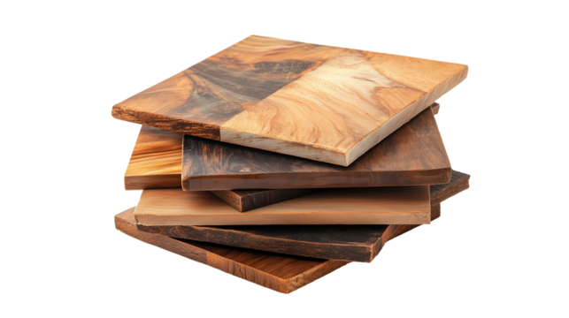 Stack of tiles isolated on transparent background, png