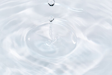 水面に落ちる水滴.