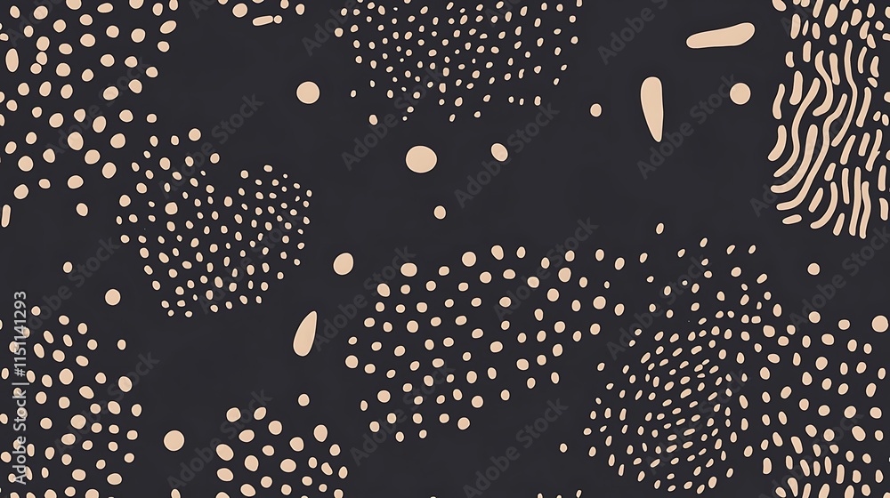 Poster Abstract seamless pattern with dots and lines.
