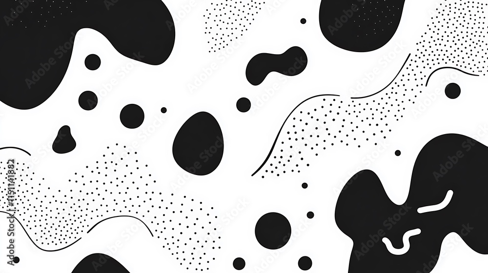 Poster abstract black and white pattern background.