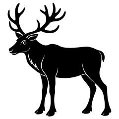 Caribou Silhouette vector illustration