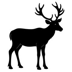 Caribou Silhouette vector illustration