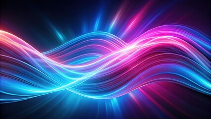 Vibrant abstract wave of blue and pink light creating a dynamic visual flow , abstract, vibrant, wave, blue, pink, light