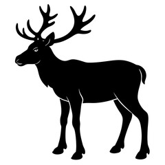 Caribou Silhouette vector illustration