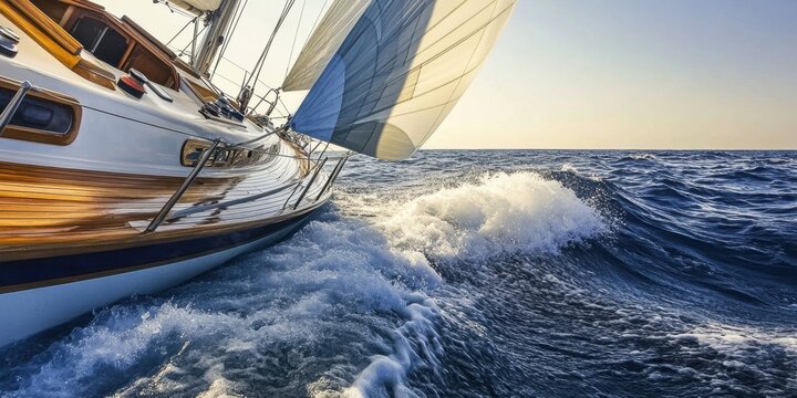 Sailing across oceans  Adventure and exploration imag