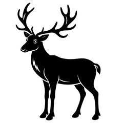 Caribou Silhouette vector illustration