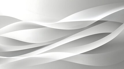 Obraz premium Abstract smooth gray white waves background.