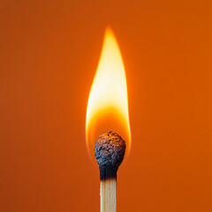 burning matches on a black background