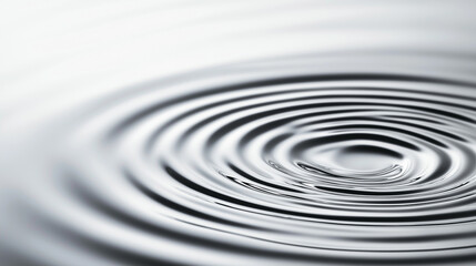 Close-up of concentric ripples on a still water surface, creating a minimalist and serene visual.