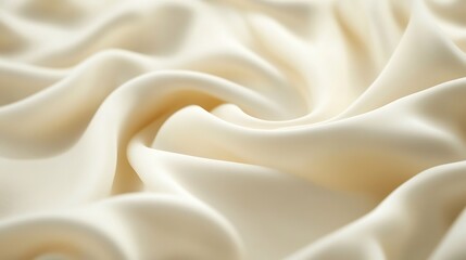 Obraz premium Creamy smooth elegant draped satin fabric.