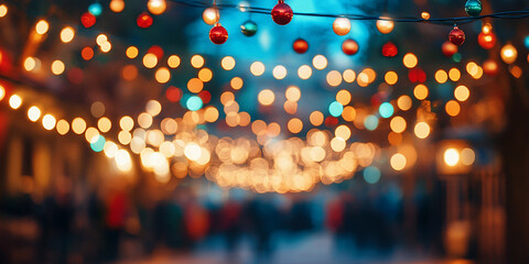 christmas lights in the night