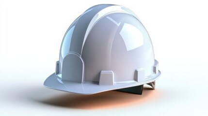 Fototapeta premium White Hard Hat Safety Helmet Construction Industry Mockup