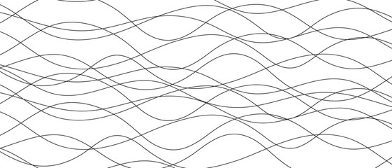 Obraz premium abstract thin wave lines vector graphic