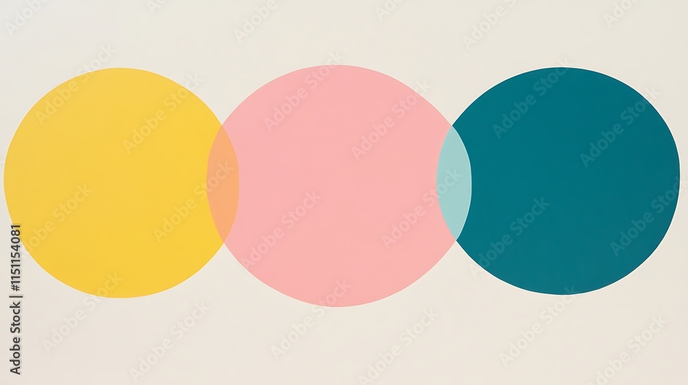 Poster Three overlapping colorful circles.