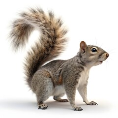 Obraz premium Close Up photo full body of 3d Squirrel animal isolated on white background