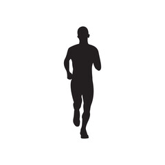 A Runner silhouette sprinter runner