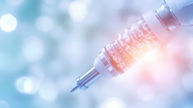 A close-up of a sleek, modern pen with a shimmering background, highlighting elegance and creativity.