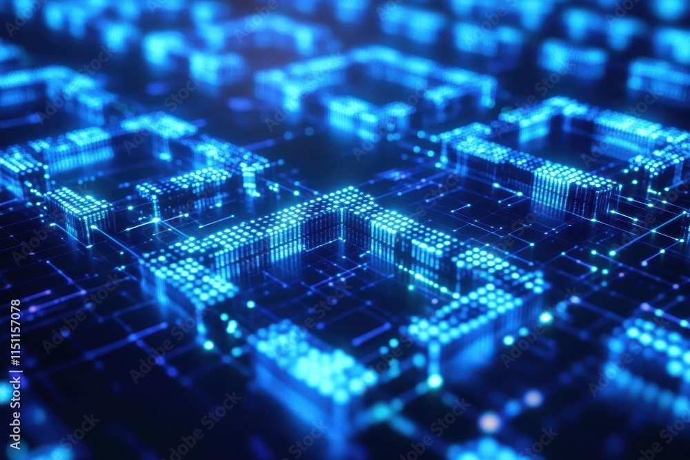 Poster abstract digital network data flow. (1)