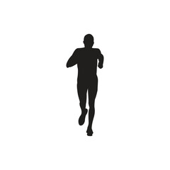A Runner silhouette sprinter runner