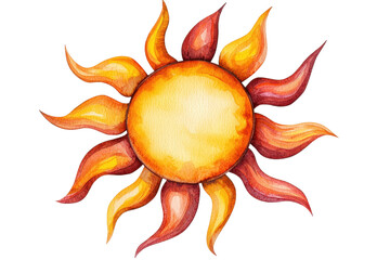 Creative Watercolor Sun with Bold Flare Designs