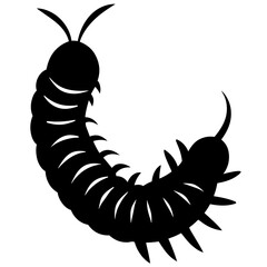 Caterpillar Silhouette vector illustration
