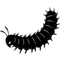 Caterpillar Silhouette vector illustration