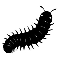 Caterpillar Silhouette vector illustration