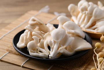 White Oyster Mushroom, Edible mushroom, Organic food ingredient