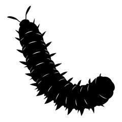 Caterpillar Silhouette vector illustration