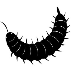 Caterpillar Silhouette vector illustration